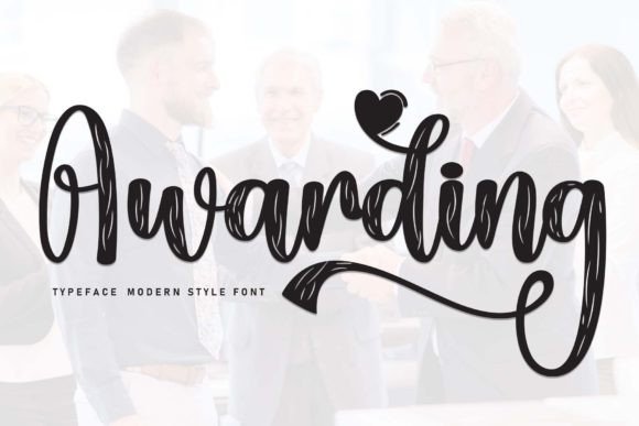 Awarding: A Timeless Script Font for Editorial Design