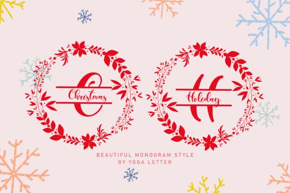 Elevate Web Design with Christmas Holiday Monogram Font