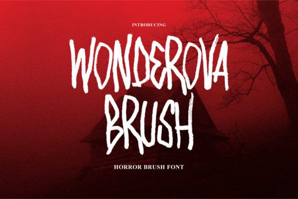 Using Wonderova Brush Font for Spooky Web Designs